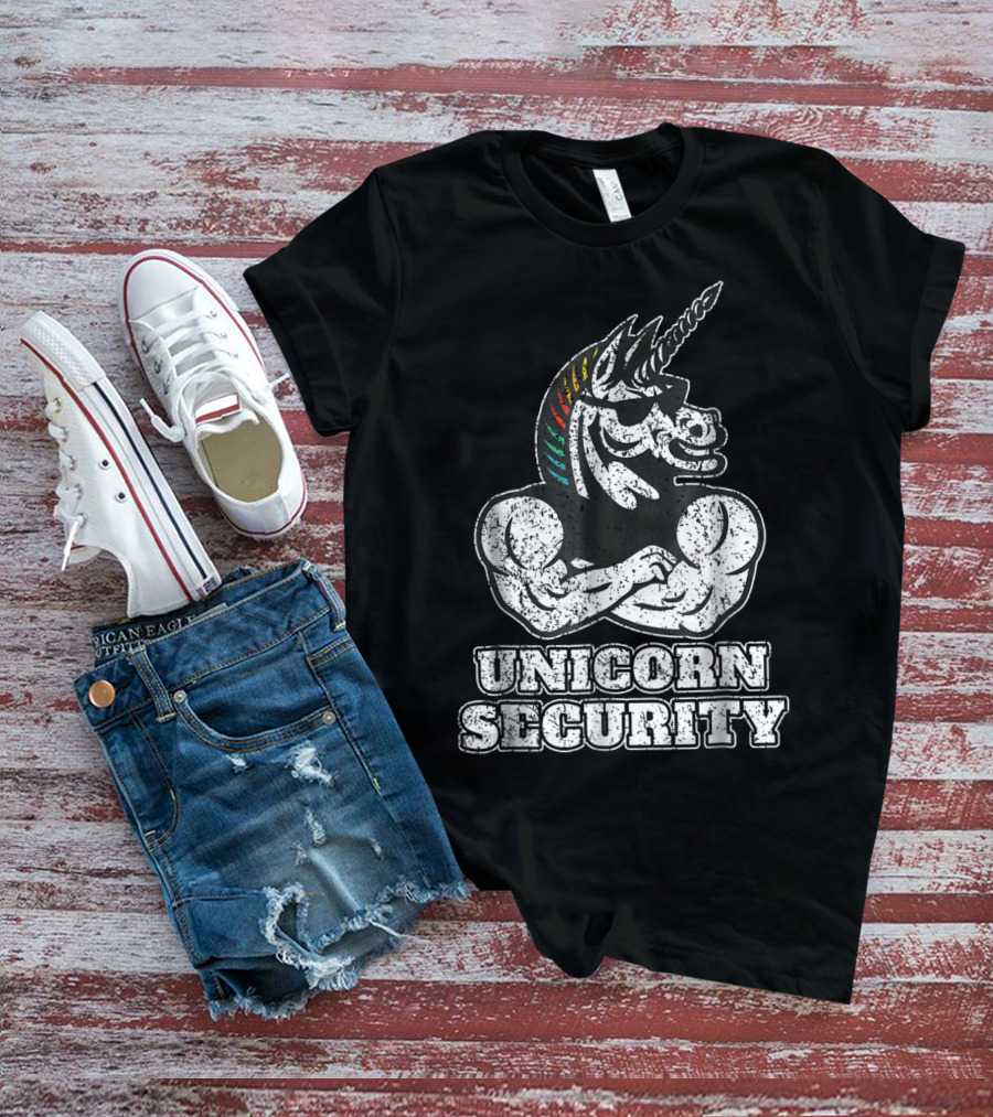 Unicorn Security Funny Unicorn Muscle T-Shirt
