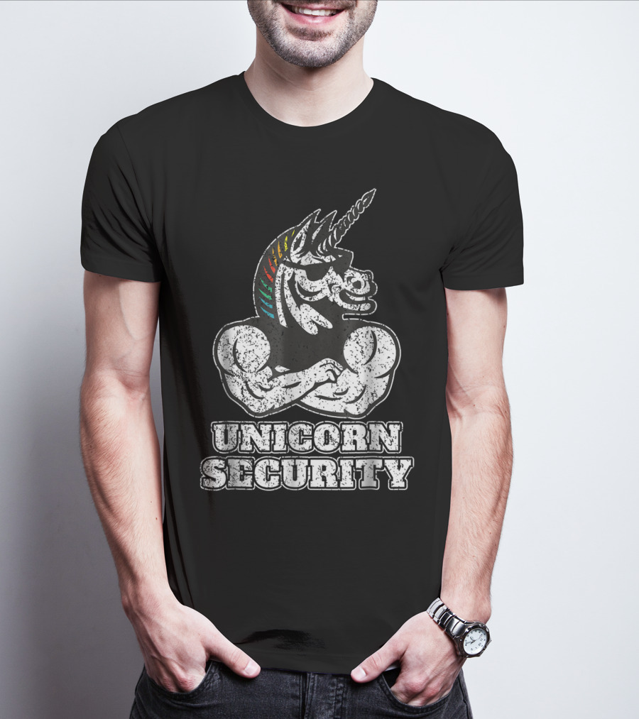 Unicorn Security Funny Unicorn Muscle T-Shirt