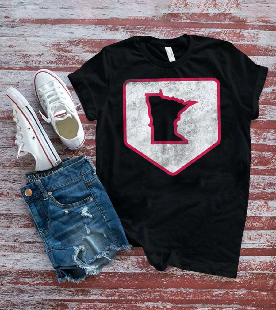 Vintage Minnesota Baseball Home Plate MPLS STP T-Shirt