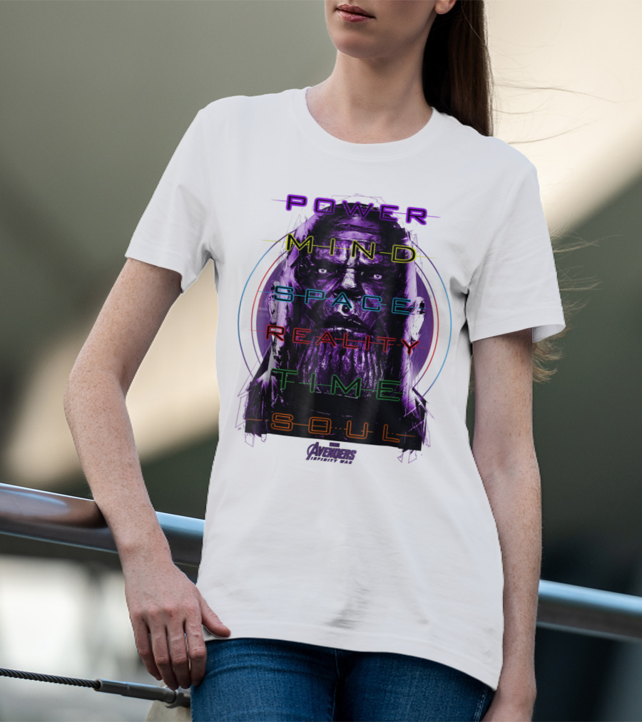 Marvel Avengers Infinity War Thanos Power Mind Space Reality Time Soul T-Shirt