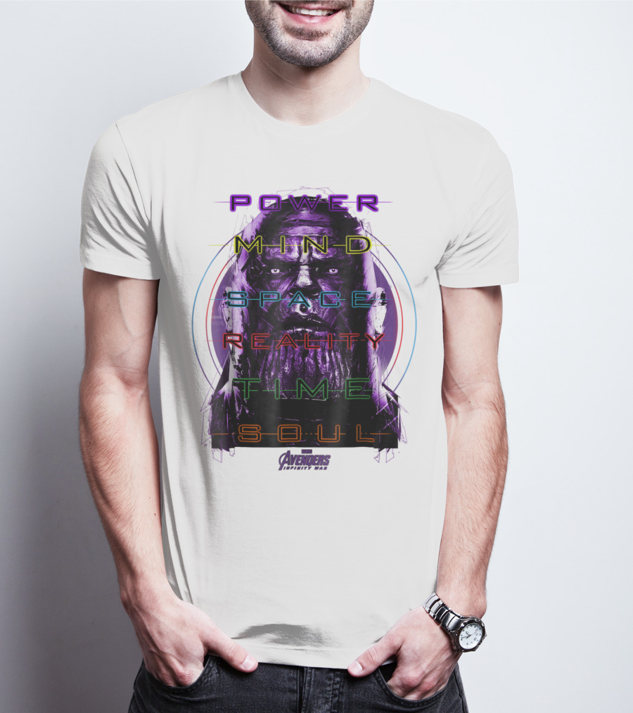 Marvel Avengers Infinity War Thanos Power Mind Space Reality Time Soul T-Shirt