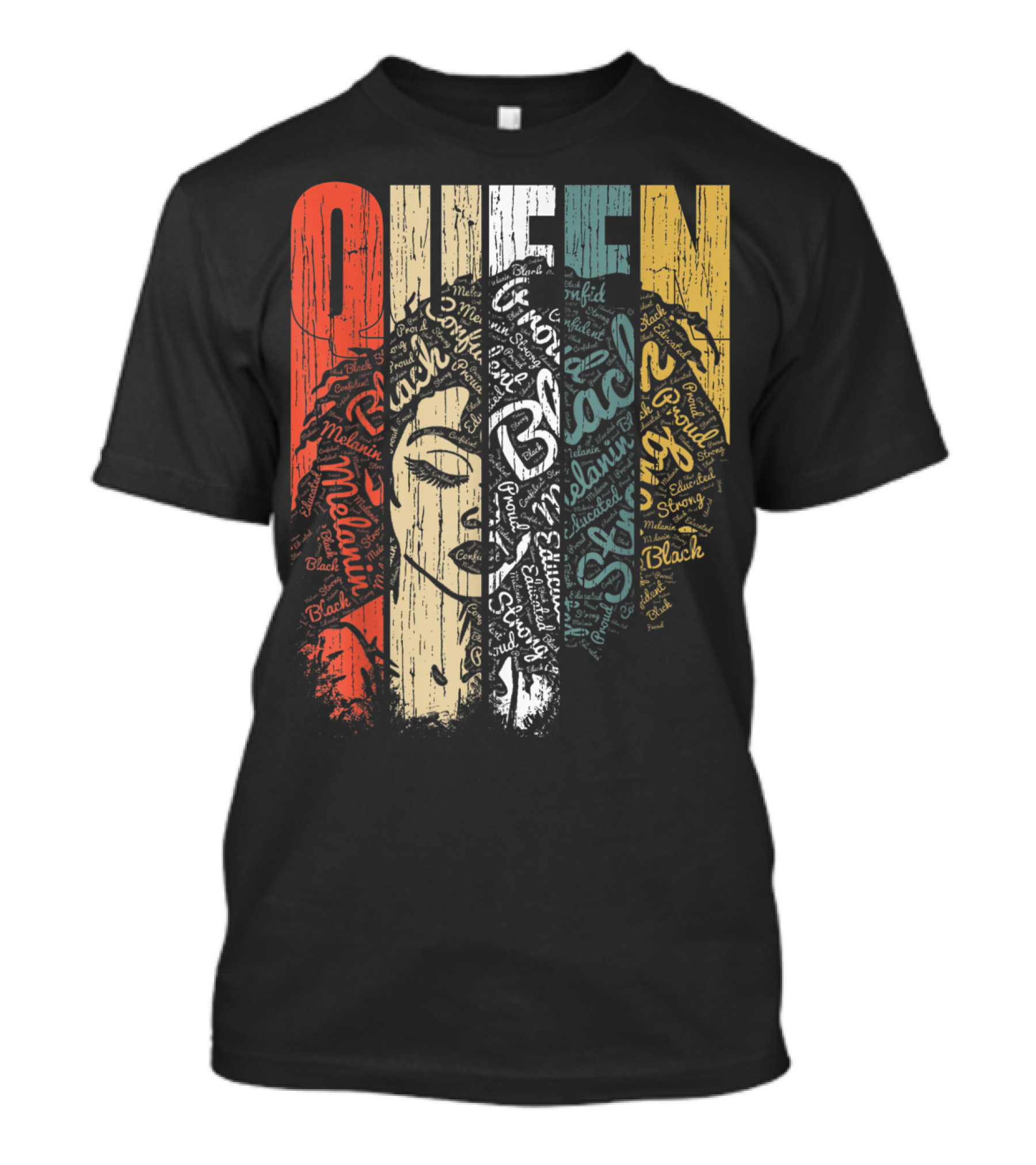 Queen Melanin Black Strong Empowered African American Woman T-Shirt