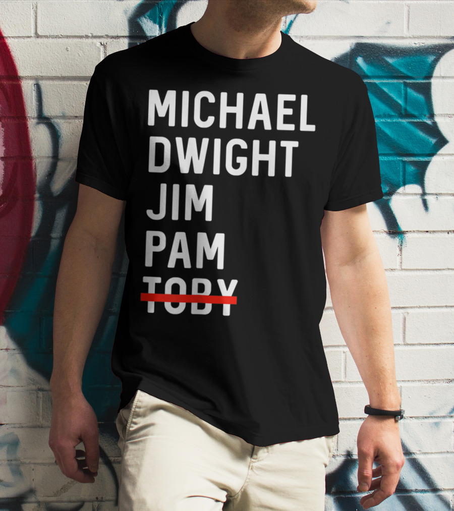 Michael Dwight Jim Pam Toby Crossed Out T-Shirt