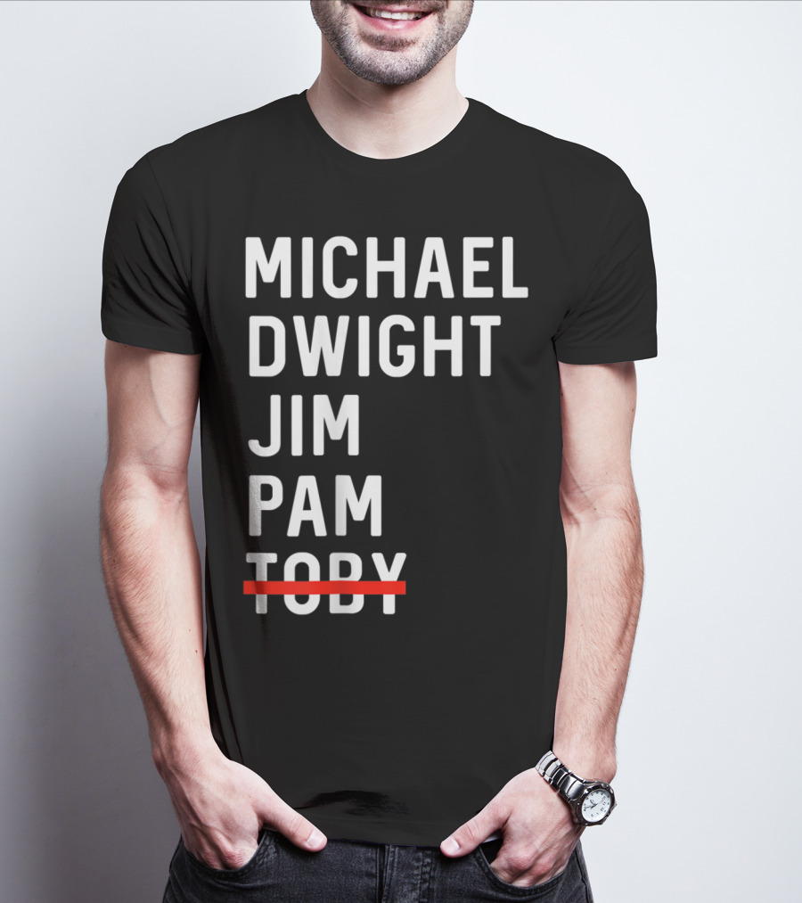 Michael Dwight Jim Pam Toby Crossed Out T-Shirt