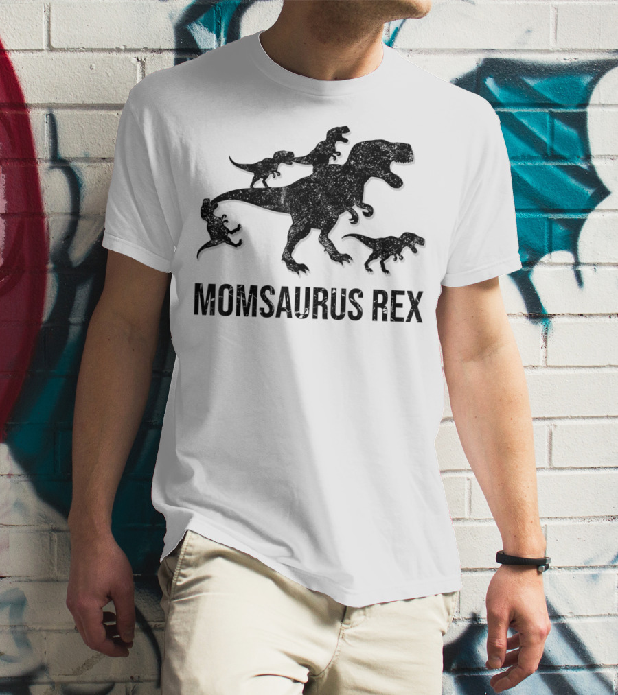 Momsaurus Rex Dinosaur Family Fun For Kids And Mommy T-Shirt