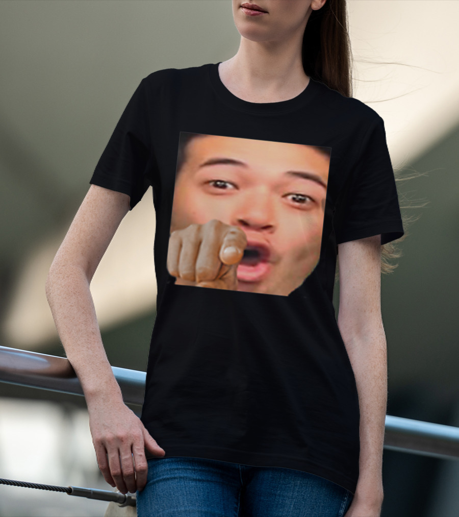 Pogyou Corner Emote Pointing Face Twitch Reaction T-Shirt