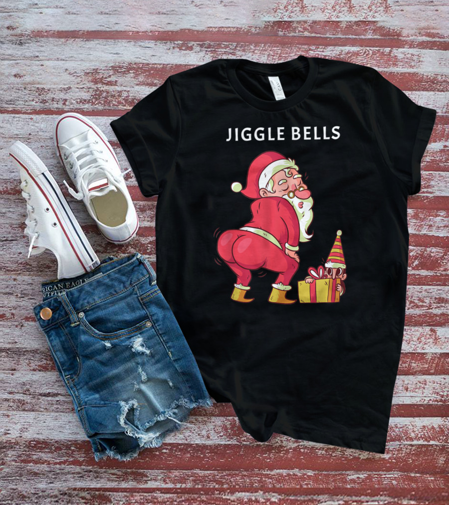 Jiggle Bells Santa Twerking With Gift T-Shirt