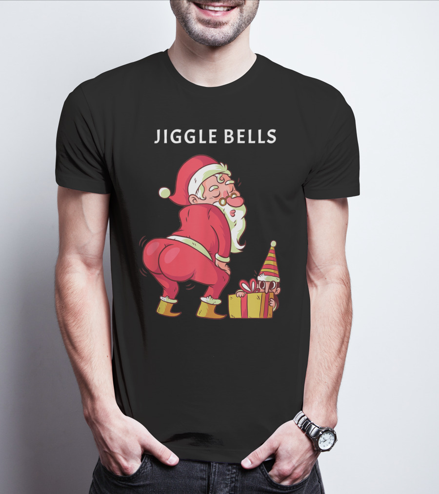 Jiggle Bells Santa Twerking With Gift T-Shirt