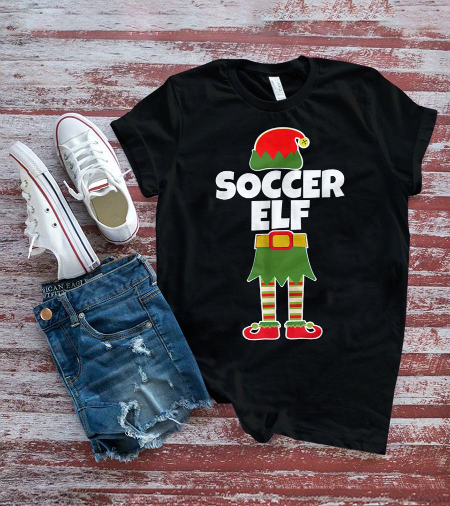 Soccer Elf Christmas Holiday Goalie Coach T-Shirt