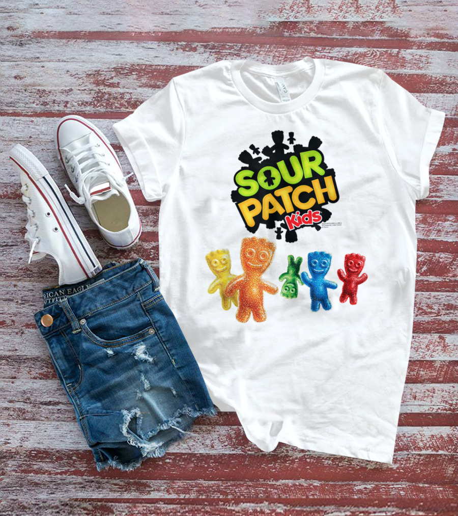 Sour Patch Kids Candy Colorful Characters T-Shirt
