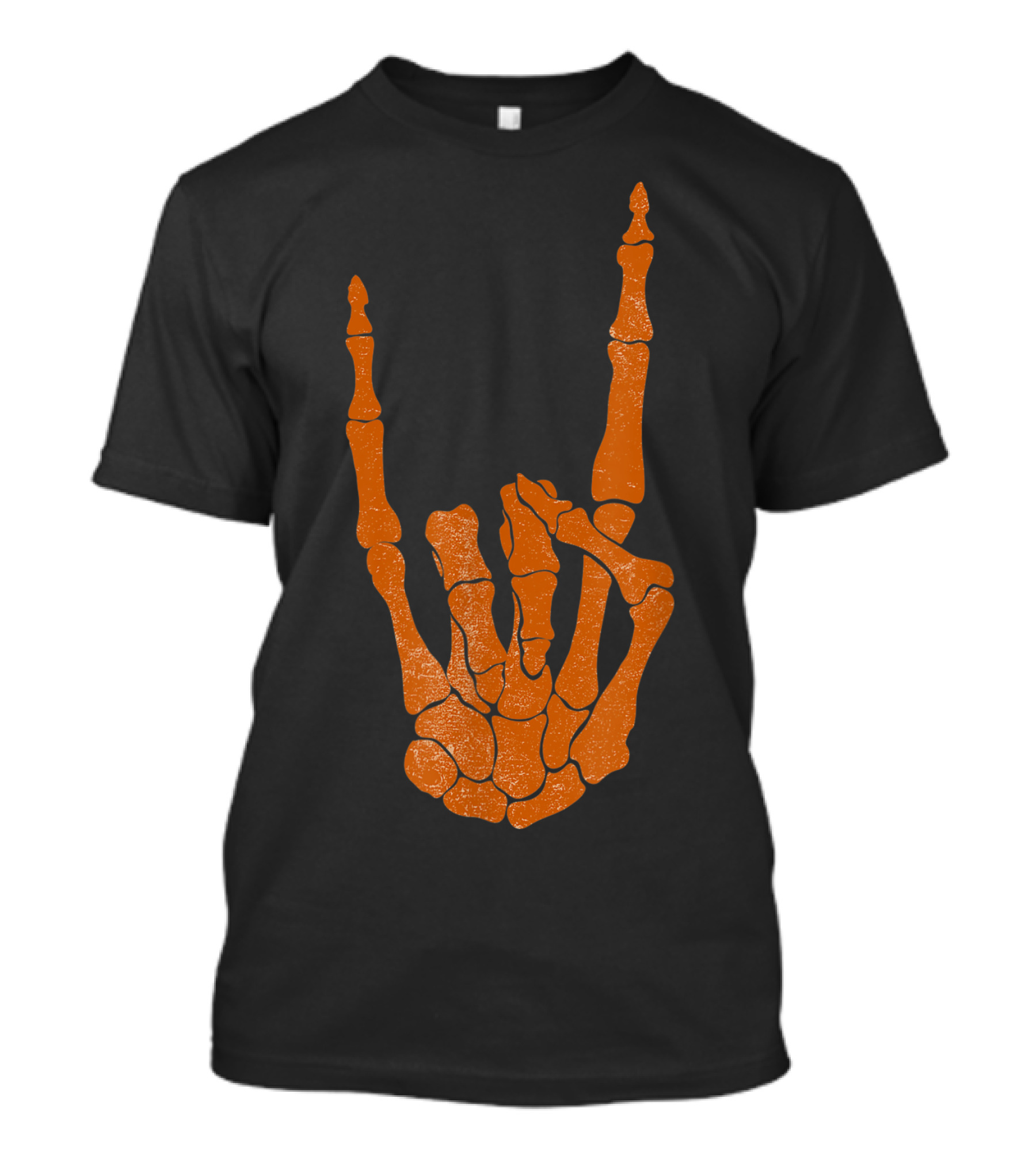 Texas Longhorn Hand Sign Skeleton Bone Structure T-Shirt