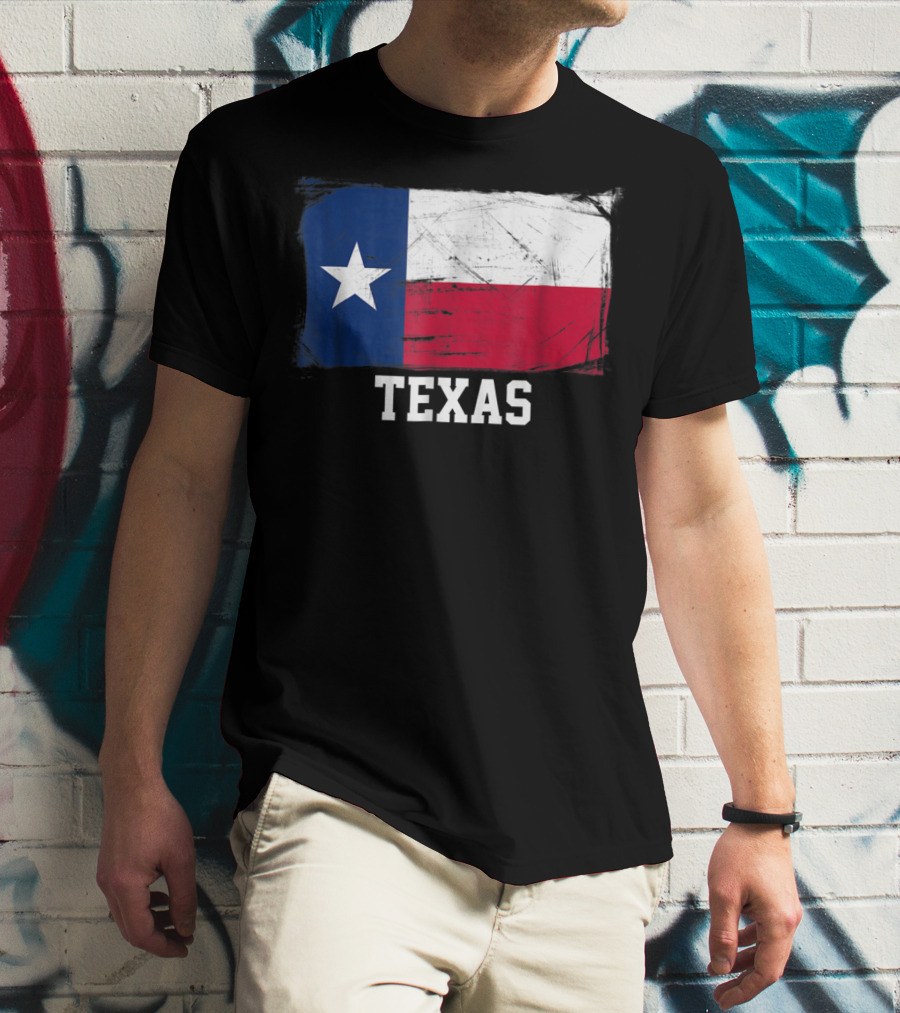 Texas Vintage Distressed Flag United States Iconic T-Shirt