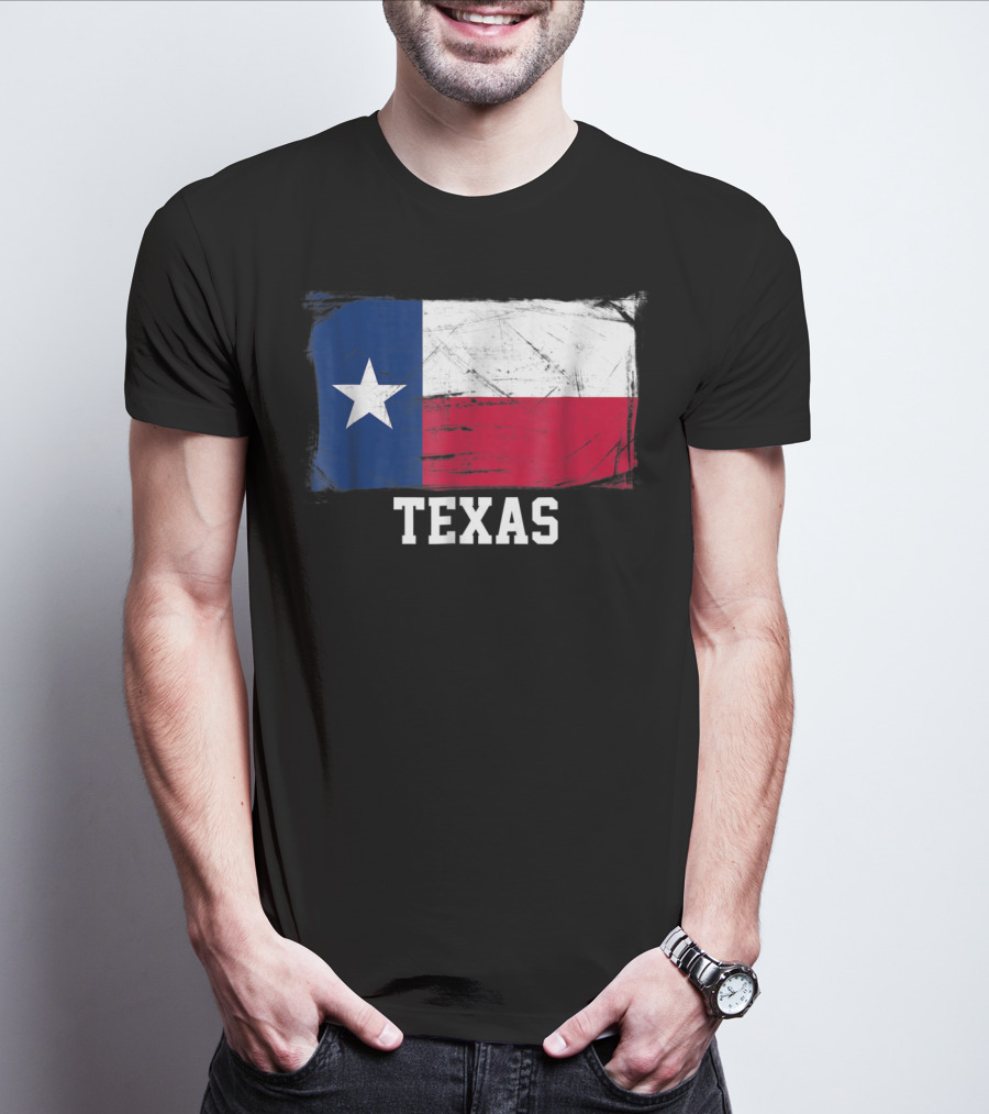 Texas Vintage Distressed Flag United States Iconic T-Shirt