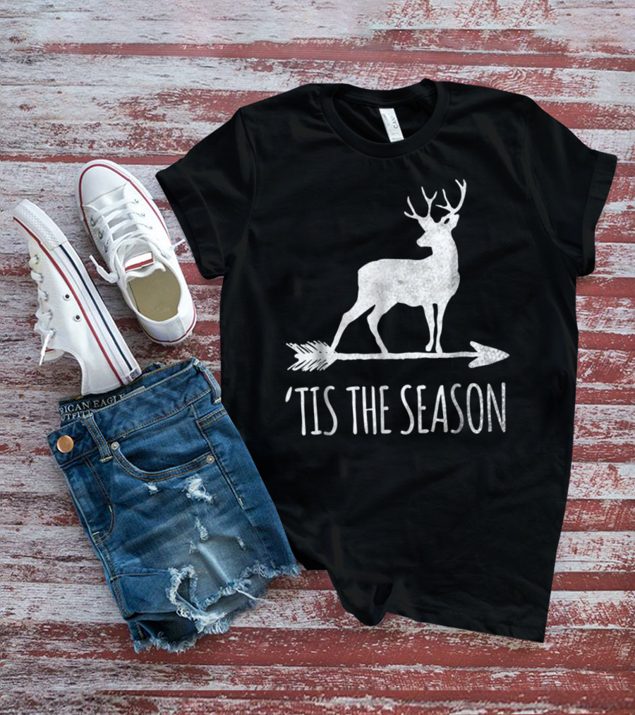 Tis The Season Funny Deer Bow Hunting Arrow T-Shirt