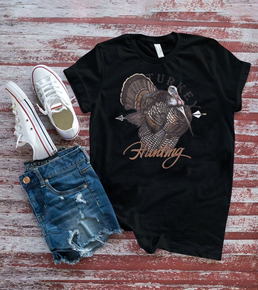 Turkey Hunting Arrow Backdrop T-Shirt