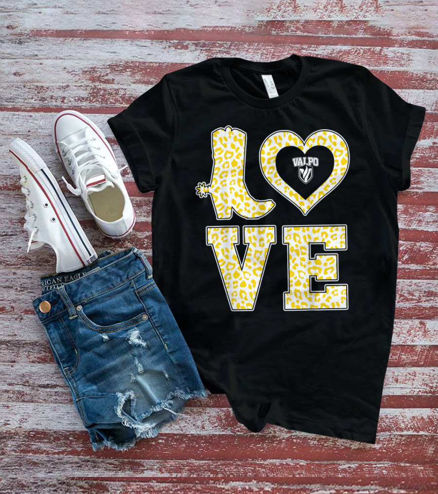 Valparaiso Crusaders Valpo Leopard Love Boot T-Shirt
