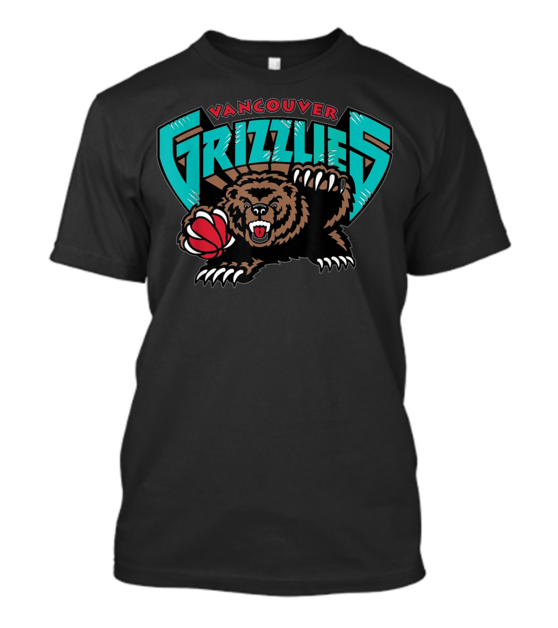 Vancouver Grizzlies Bear Holding Basketball T-Shirt