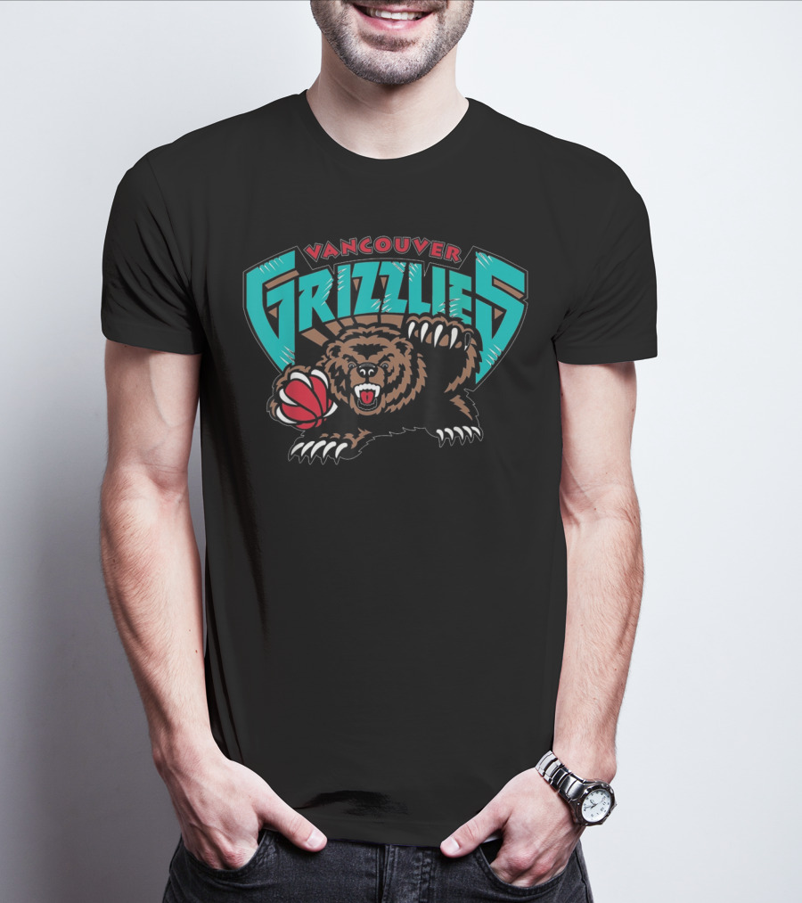 Vancouver Grizzlies Bear Holding Basketball T-Shirt