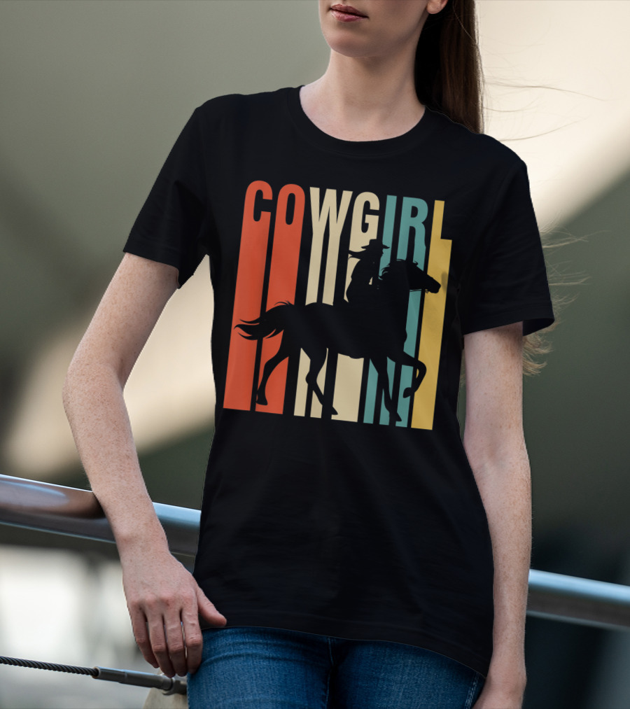 Cowgirl Silhouette Horse Rider T-Shirt