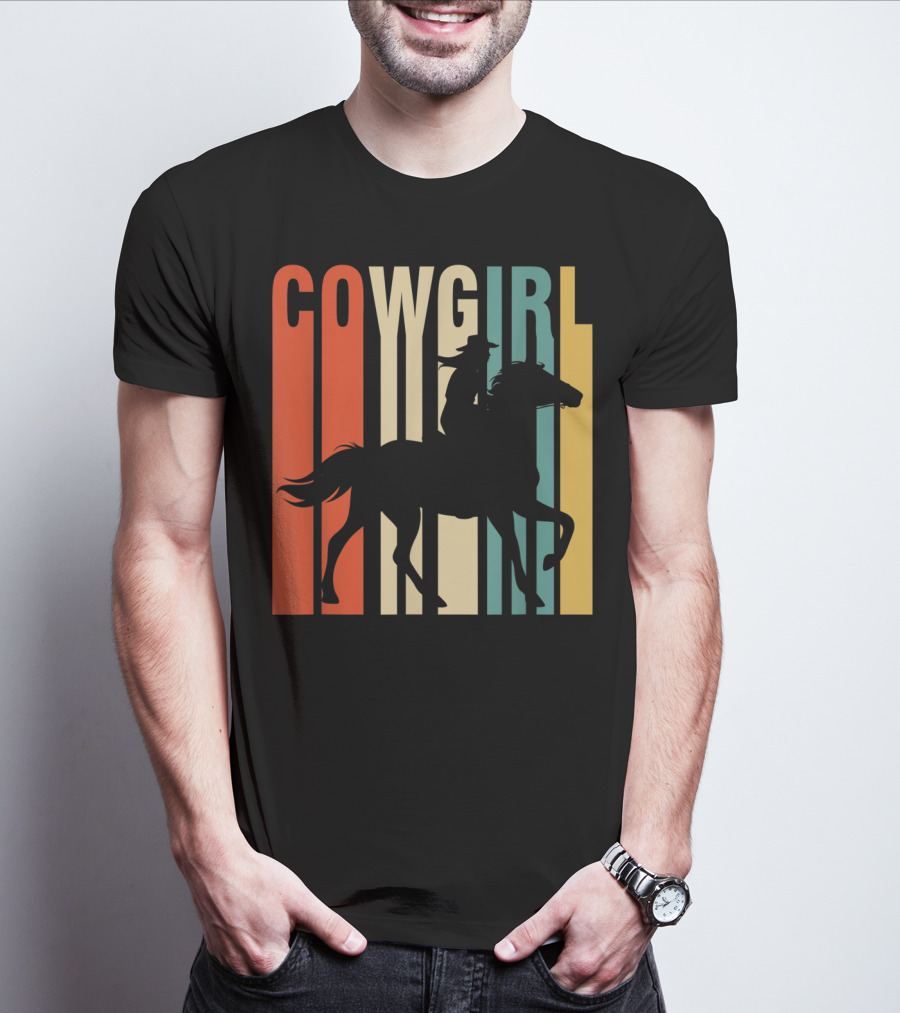 Cowgirl Silhouette Horse Rider T-Shirt