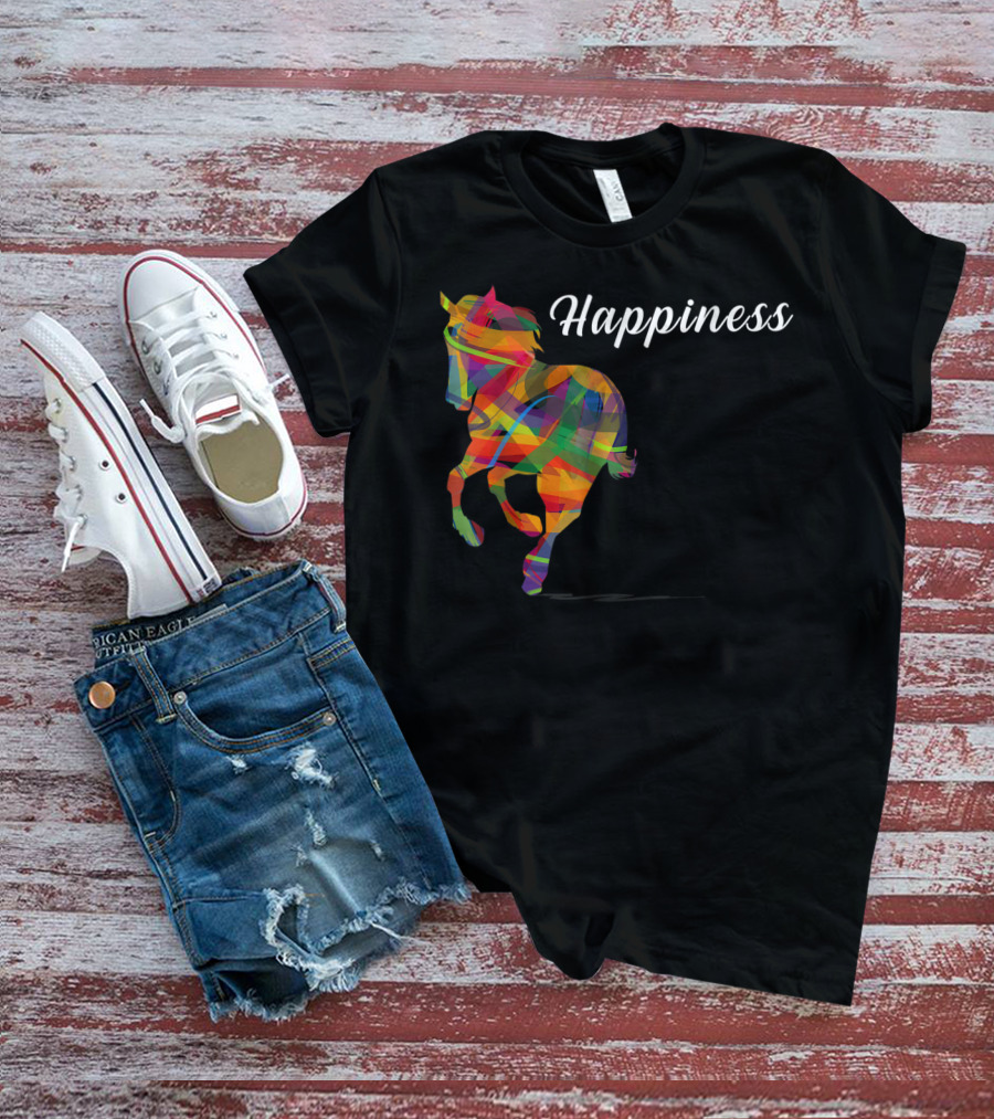 Happiness Colorful Cute Horse T-Shirt