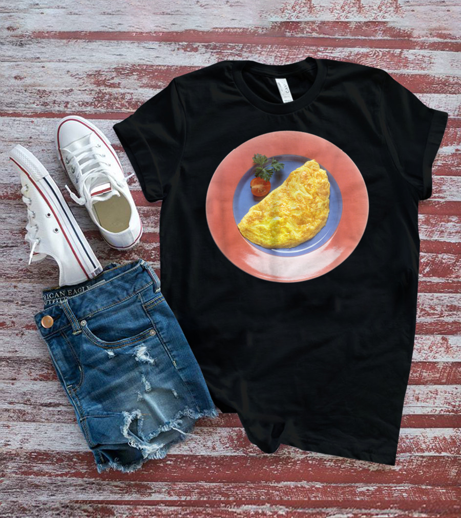 Egg Omelette On Colorful Plate T-Shirt