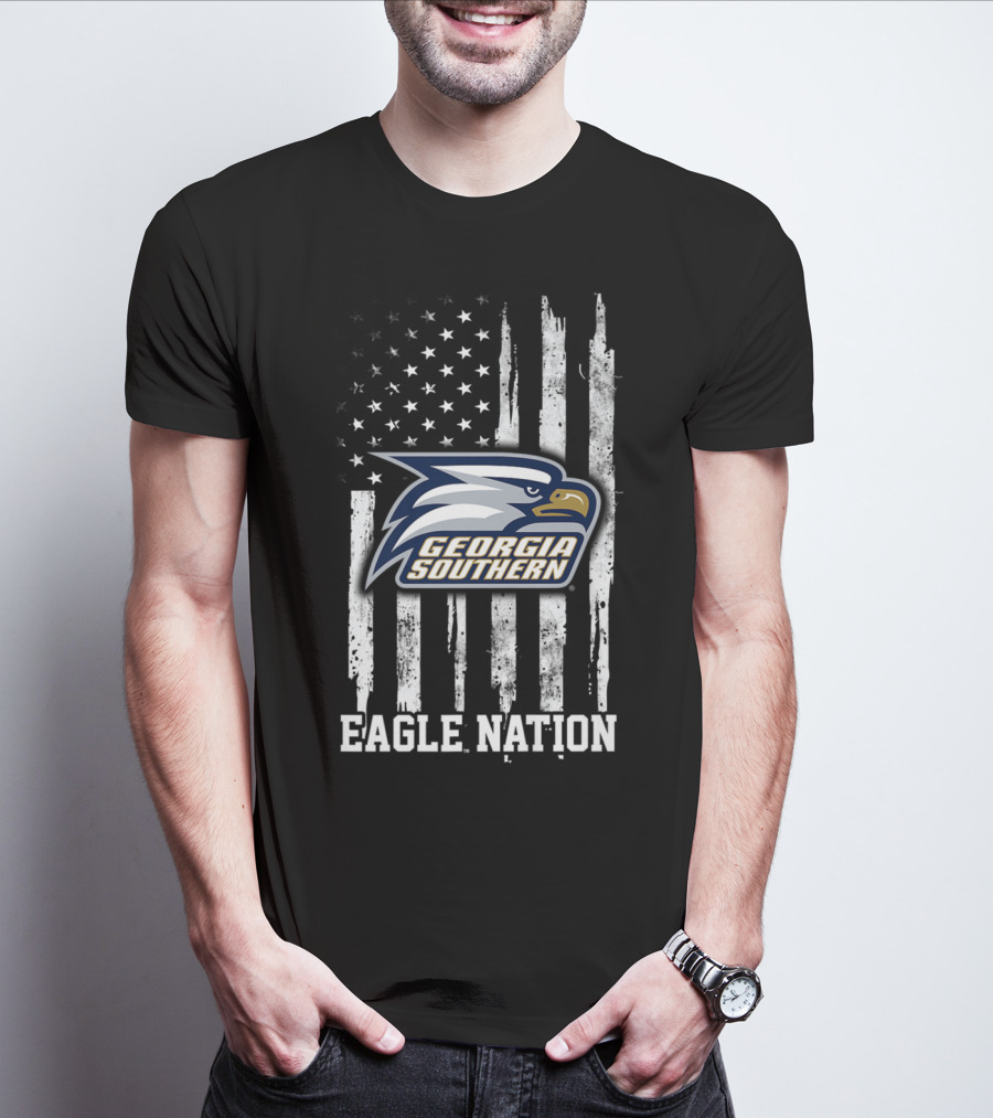 Georgia Southern Eagle Nation Flag T-Shirt