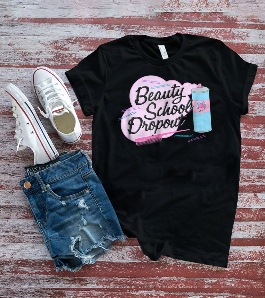 Beauty School Dropout Grease Pink Ladies Can And Comb T-Shirt