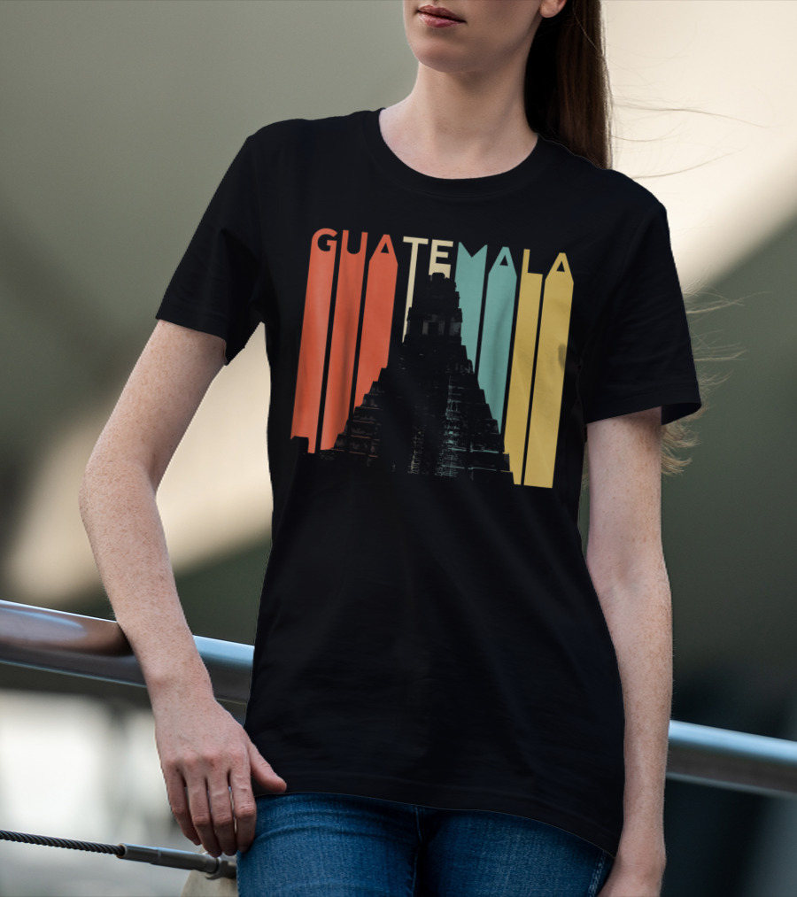 Guatemala Chapin Atitlan Tikal Maya Mayan Pyramid T-Shirt