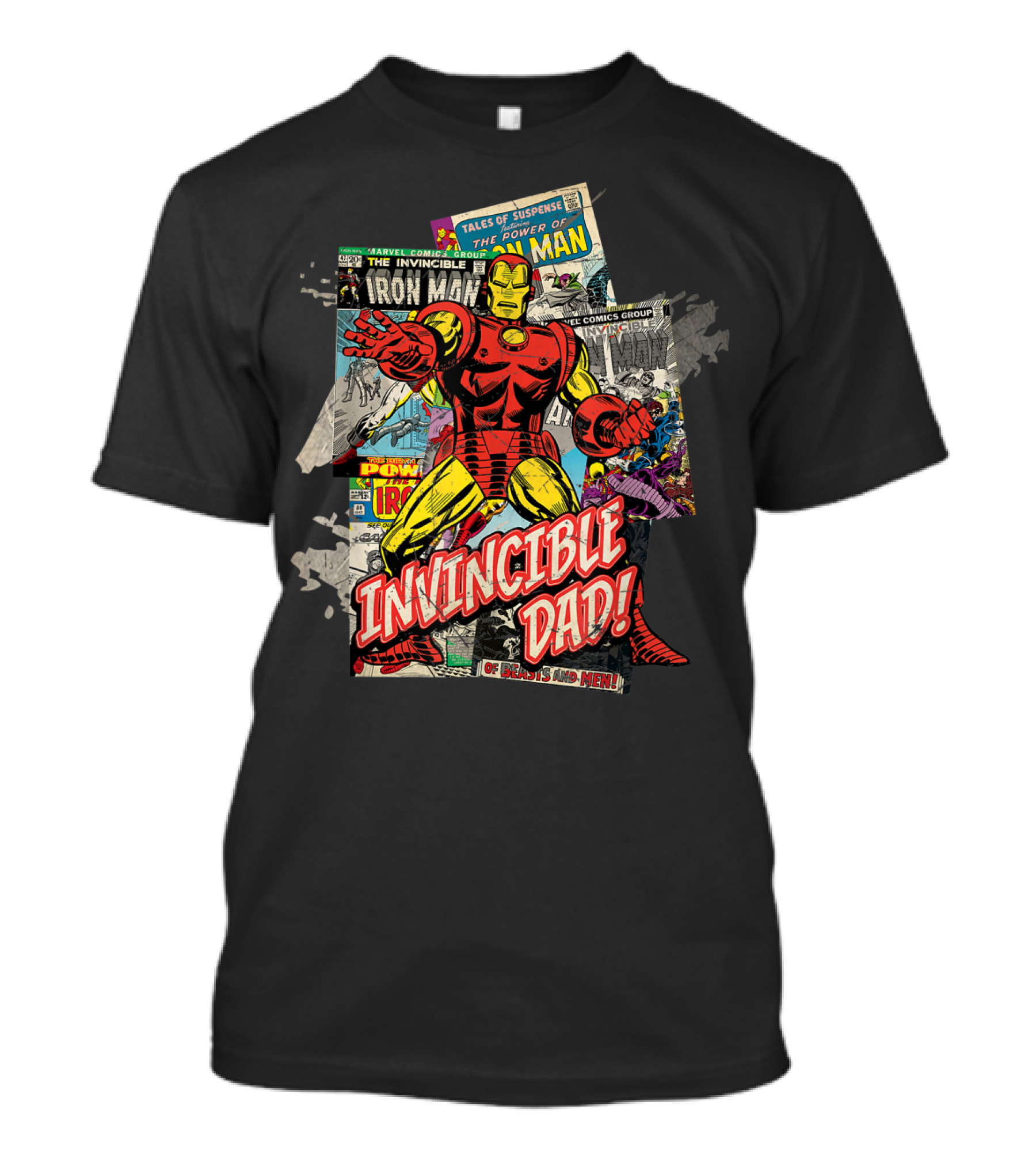 Marvel Iron Man Invincible Dad Of Heroes And Men Father's Day T-Shirt