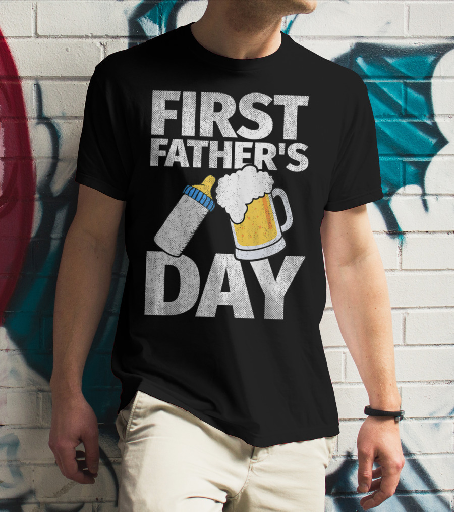 First Father's Day Beer Baby Bo T-Shirt