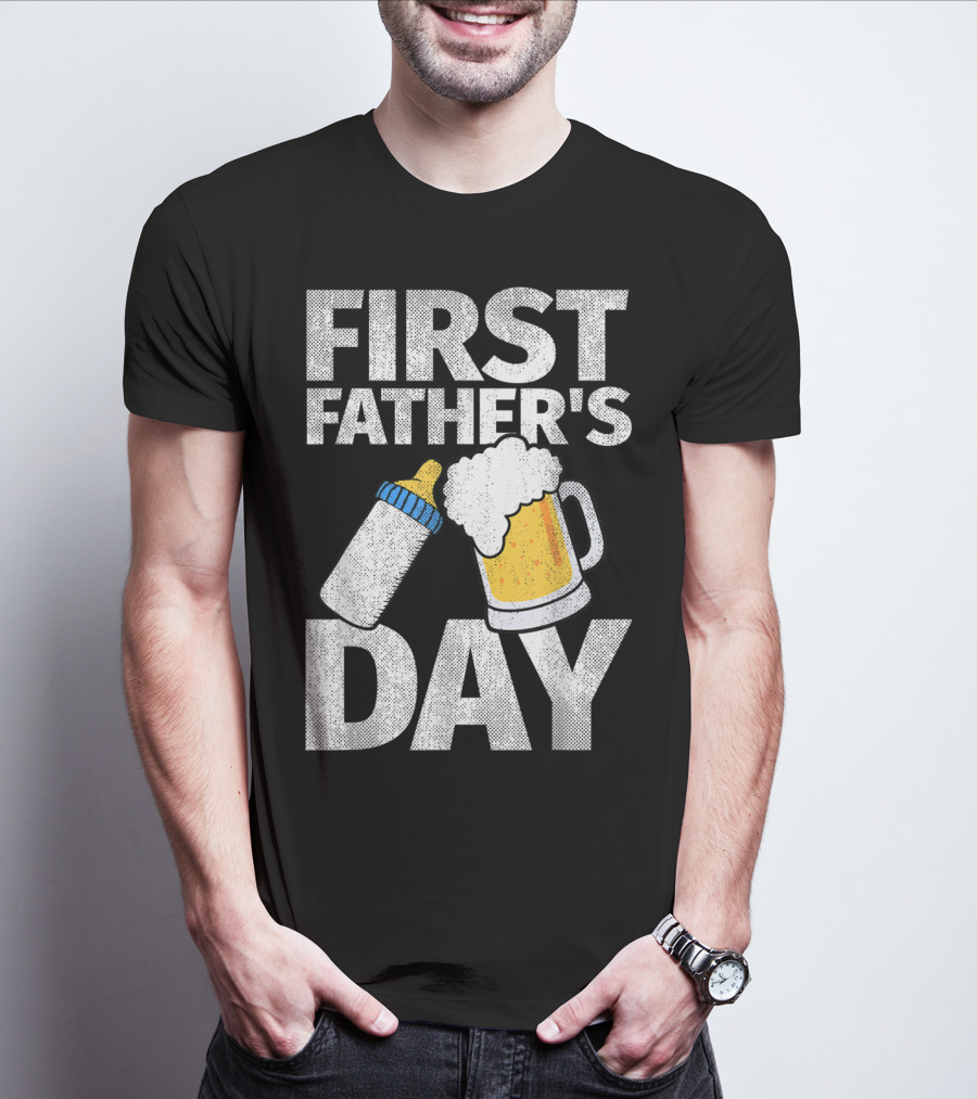 First Father's Day Beer Baby Bo T-Shirt