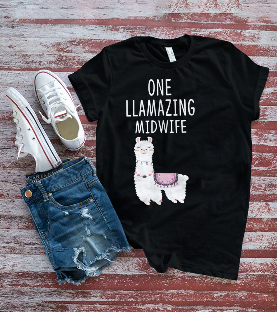 One Llamazing Midwife Llama T-Shirt