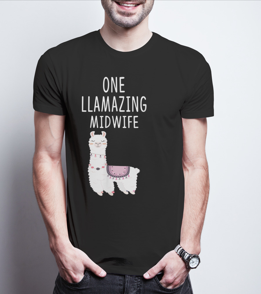One Llamazing Midwife Llama T-Shirt