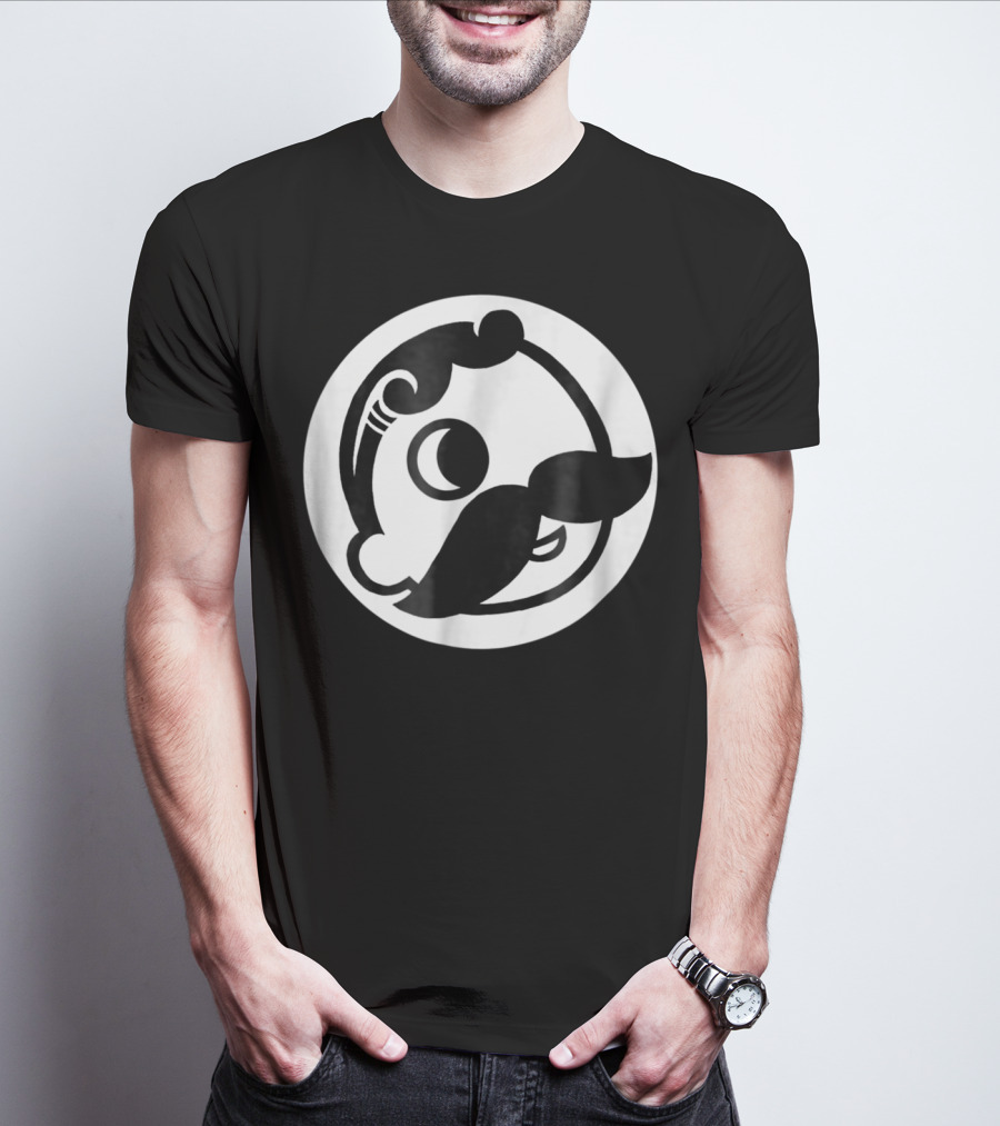 Natty Boh Mascot Icon Mustache Circle T-Shirt