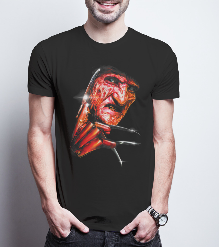 Nightmare On Elm Street Freddy Krueger Claw Face T-Shirt
