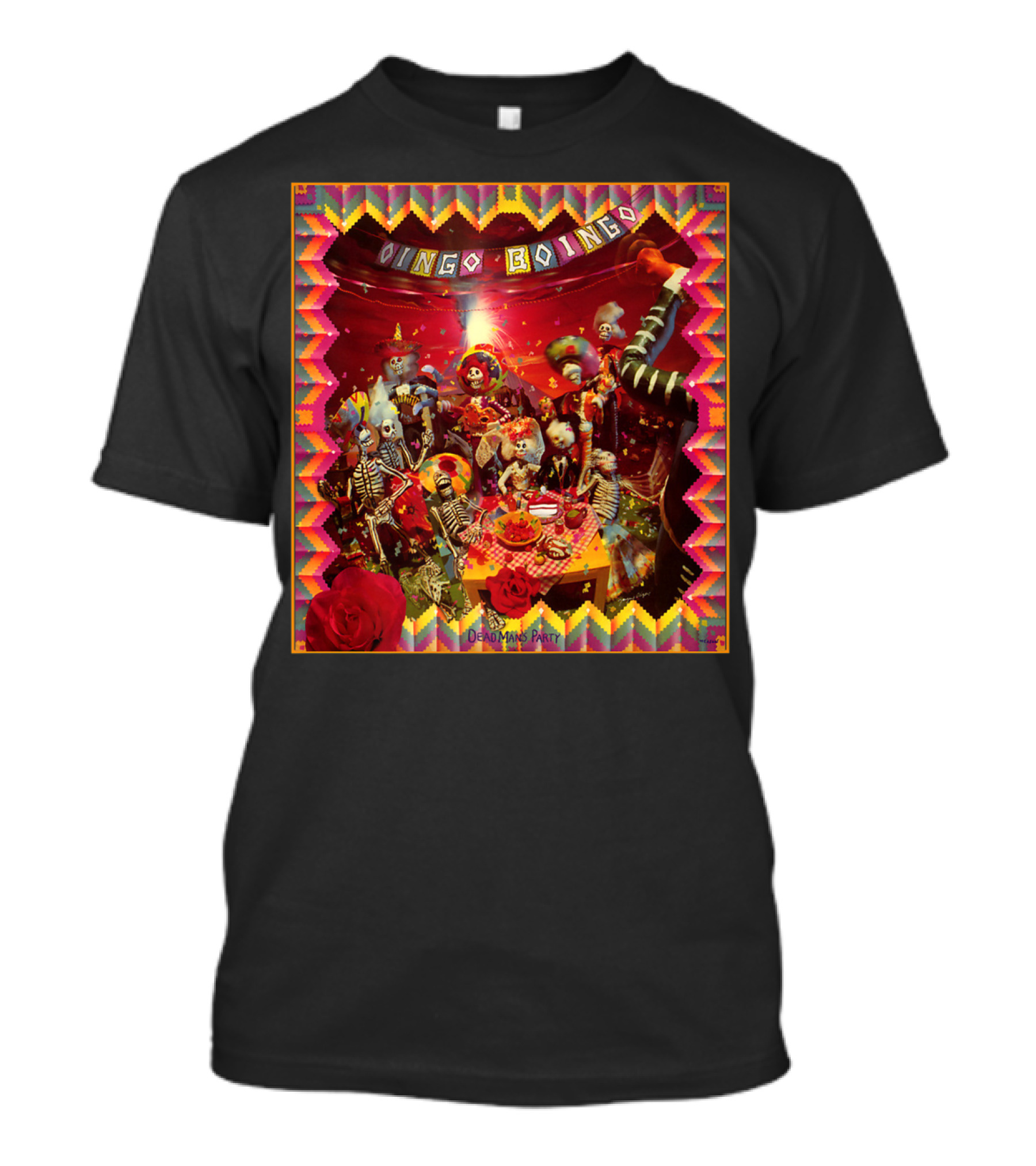 Oingo Boingo Dead Man's Party Skeleton Festival Bühne T-Shirt