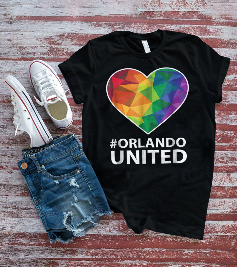 Orlando United Be Strong Multicolored Heart T-Shirt