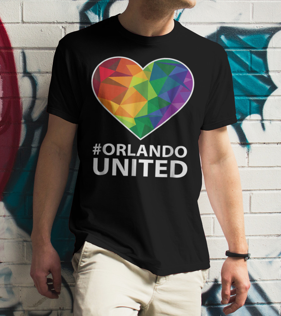 Orlando United Be Strong Multicolored Heart T-Shirt