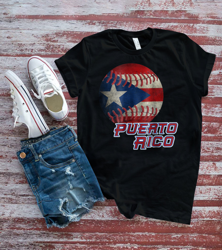 Boricua Pride Puerto Rico Flag Baseball T-Shirt