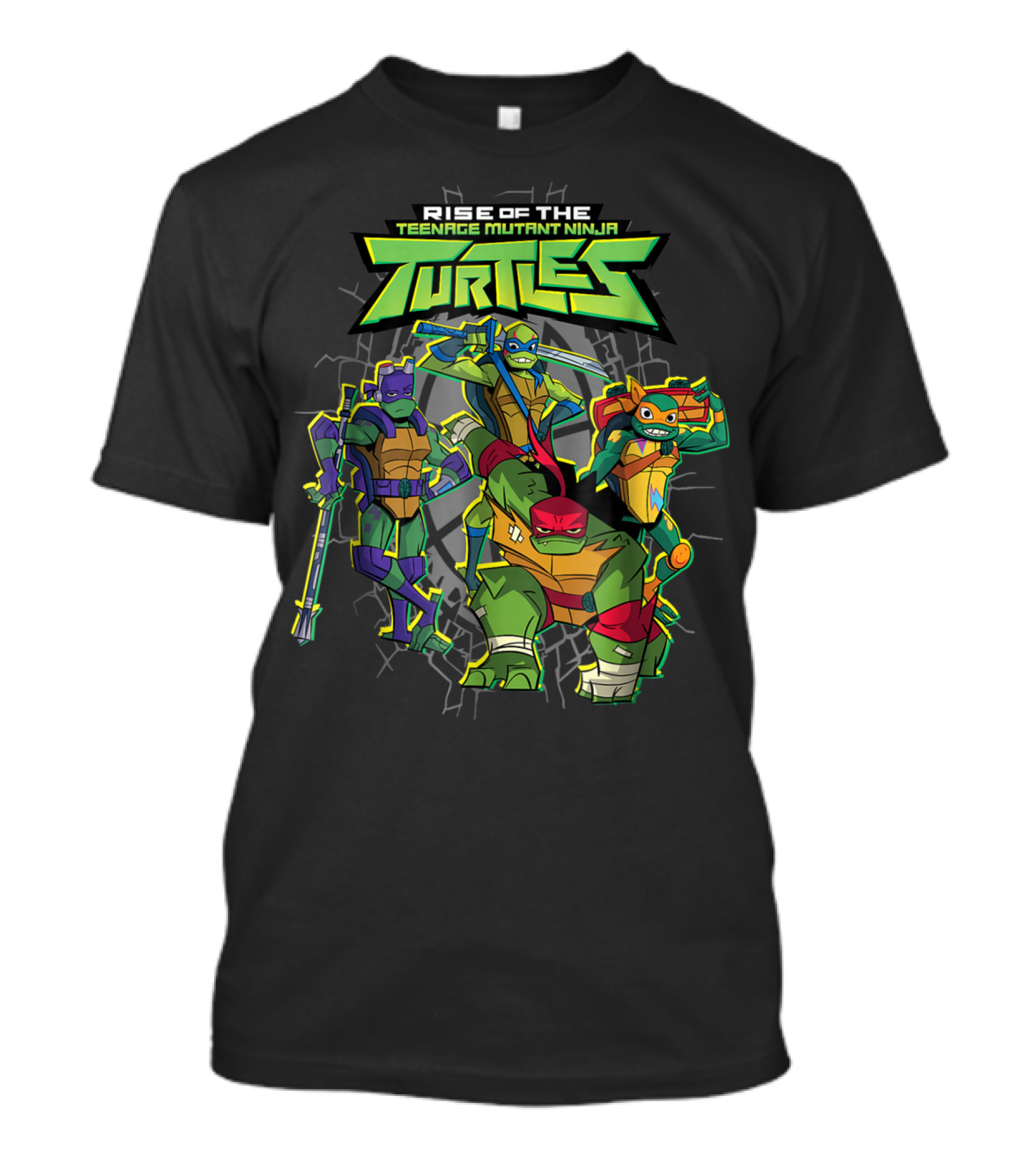 Rise Of The Teenage Mutant Ninja Turtles Team Action Poses T-Shirt