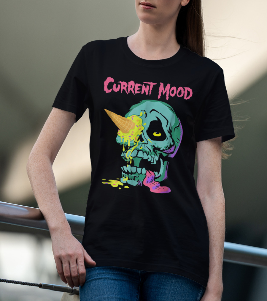 Current Mood Ice Cream Skull T-Shirt