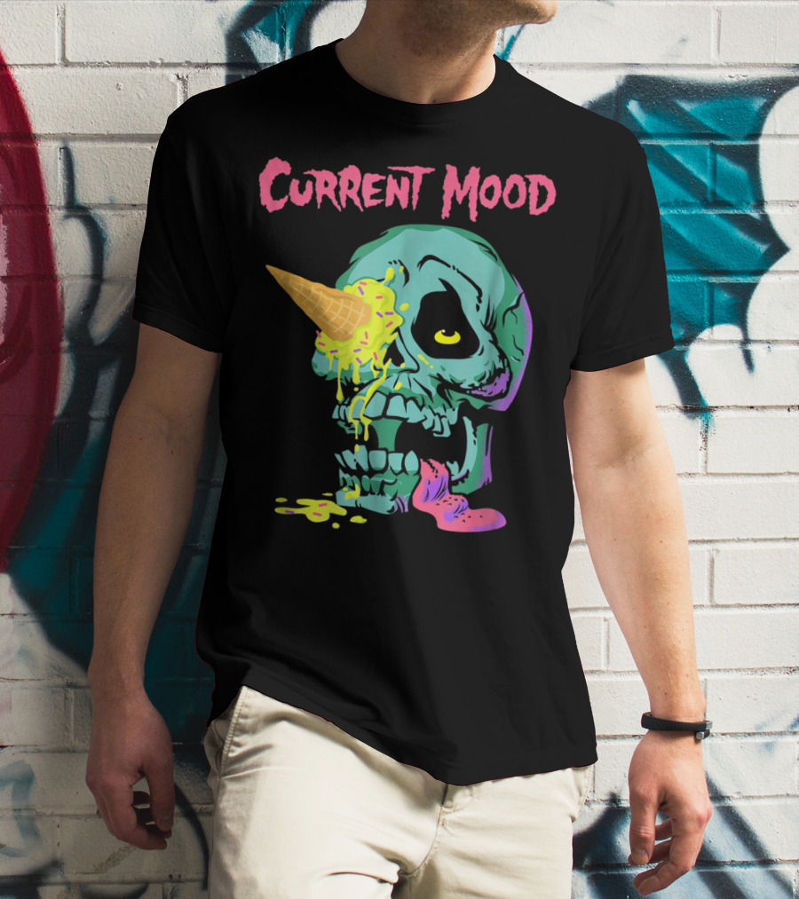 Current Mood Ice Cream Skull T-Shirt