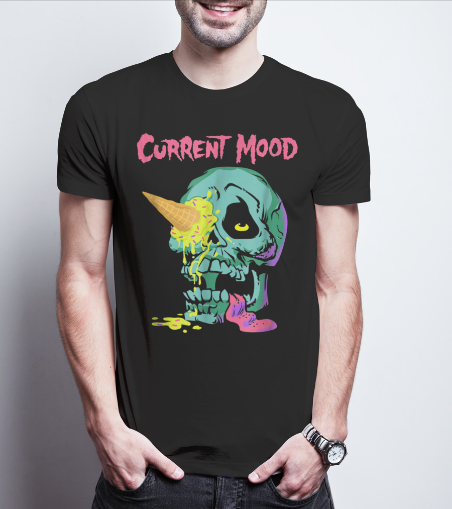 Current Mood Ice Cream Skull T-Shirt