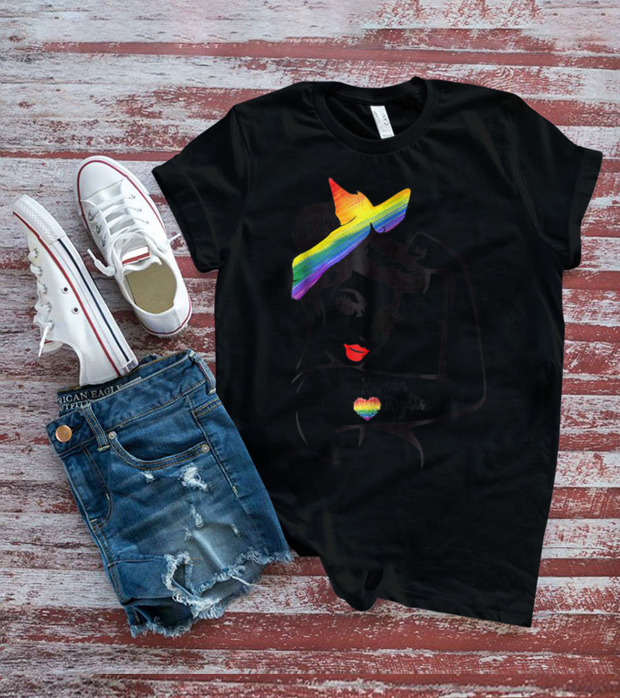 Lady Human Rights Rainbow Pride Iconic Empowerment T-Shirt