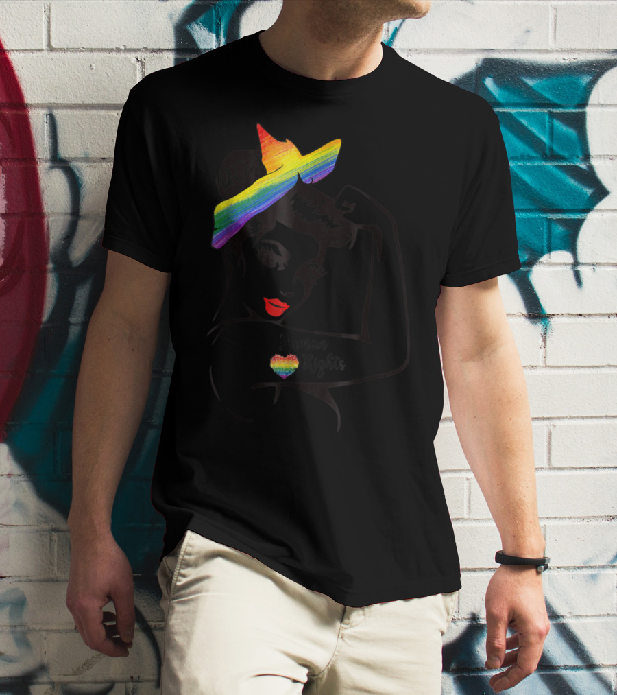 Lady Human Rights Rainbow Pride Iconic Empowerment T-Shirt