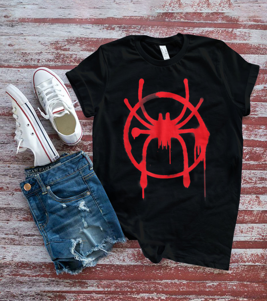 Spider Man Into The Spider Verse Red Symbol Marvel T-Shirt