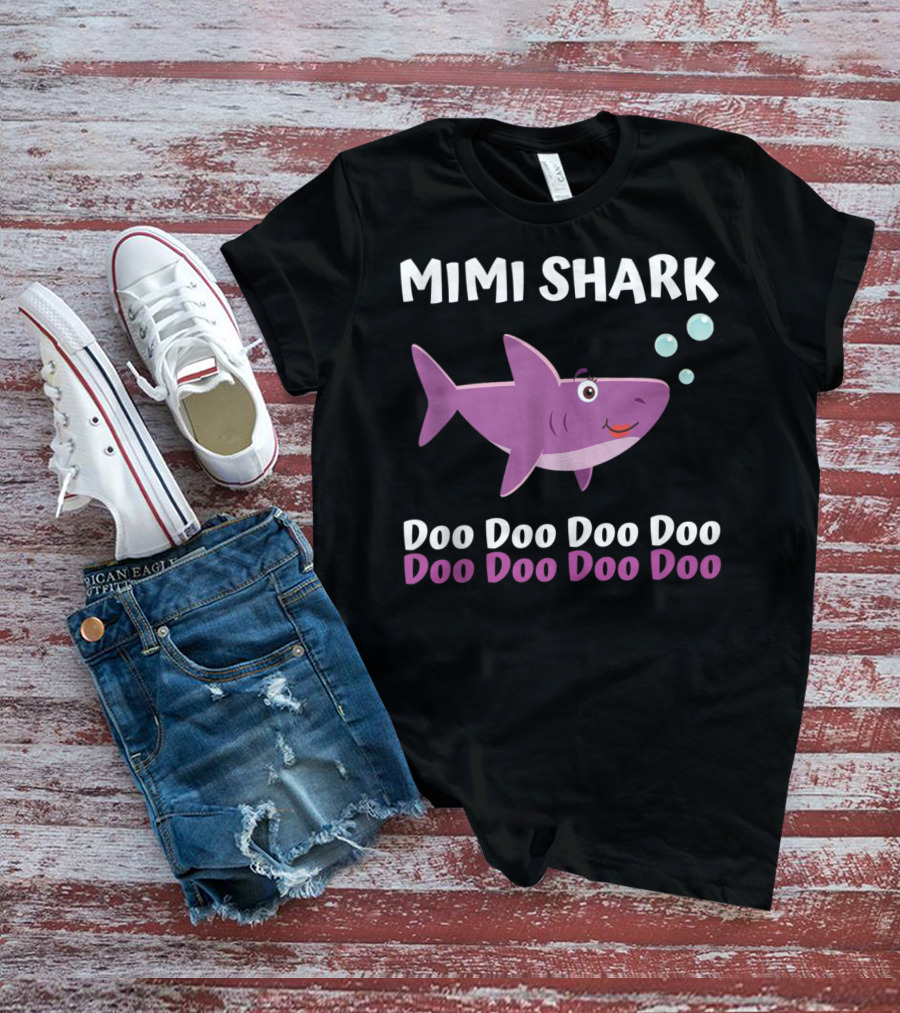 Mimi Shark Doo Doo Doo Doo Matching Family Shark Set T-Shirt