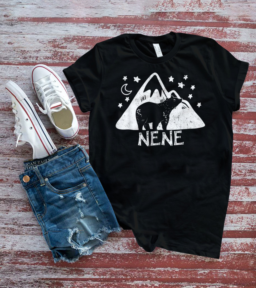 NENE Bear Floral Mountain Stars Moon T-Shirt