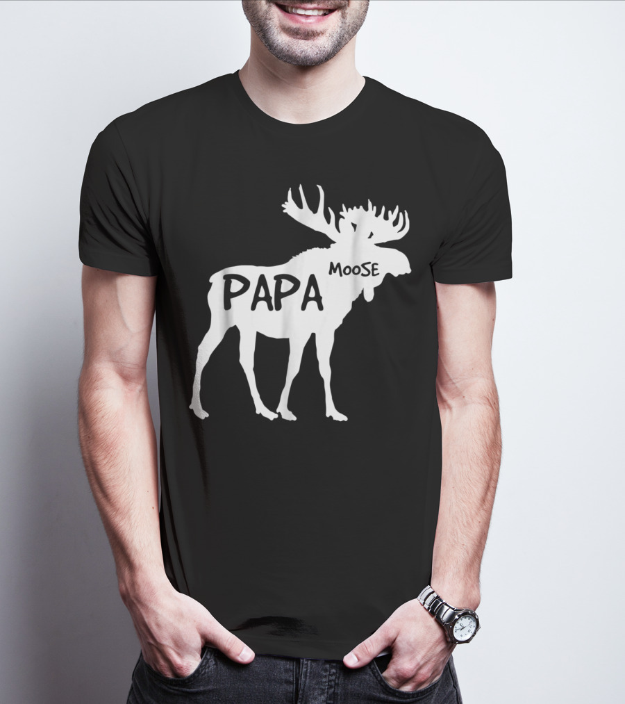 Papa Moose Funny Idea Dad T-Shirt